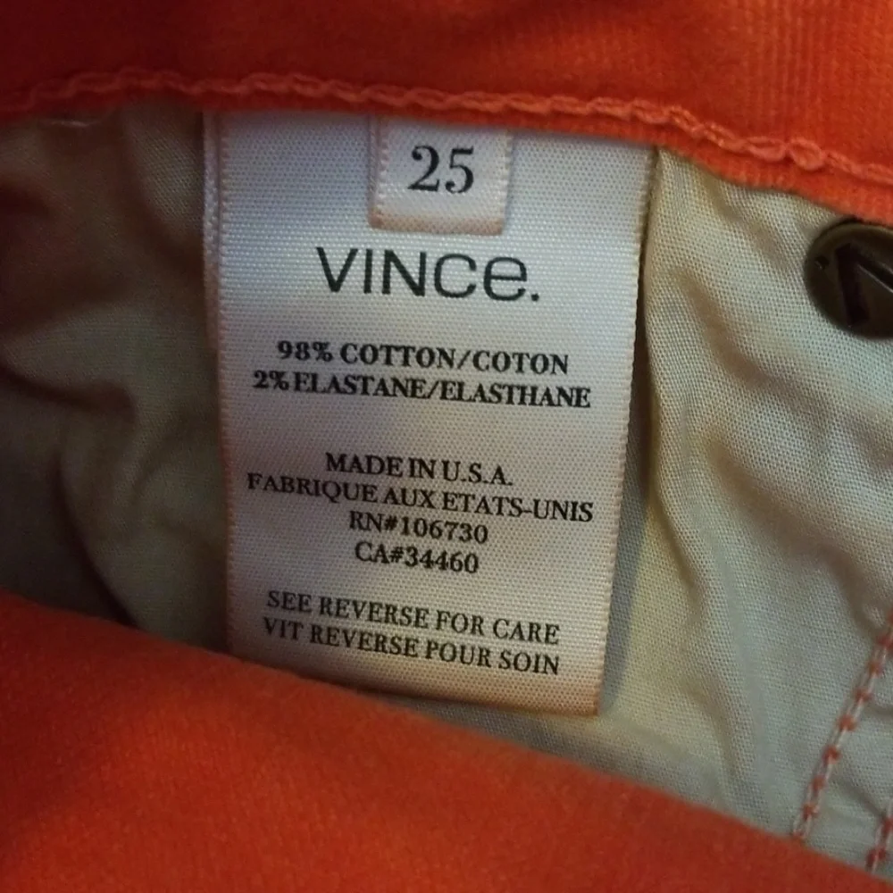 Vince Tomato Skinny Ankle Jeans